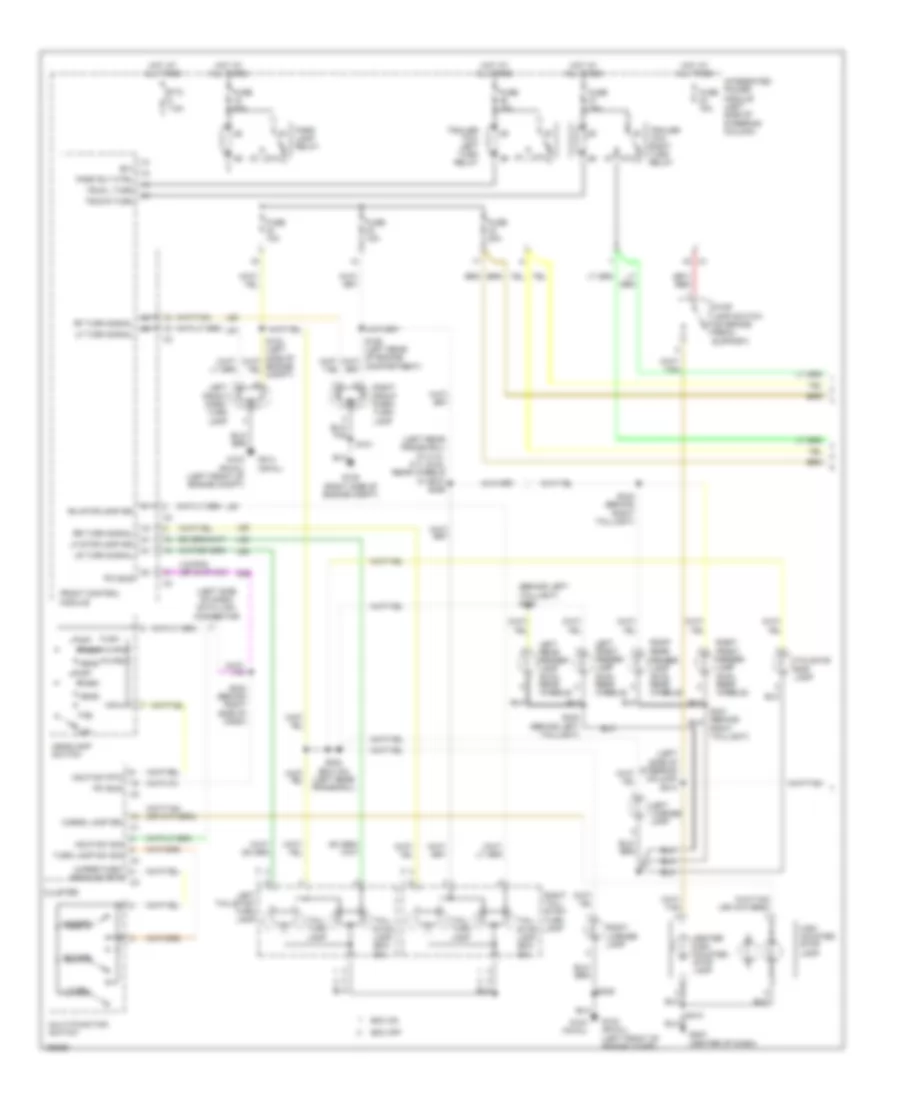 Exterior Lamps Wiring Diagram (1 of 2) for Dodge Pickup R1500 2005