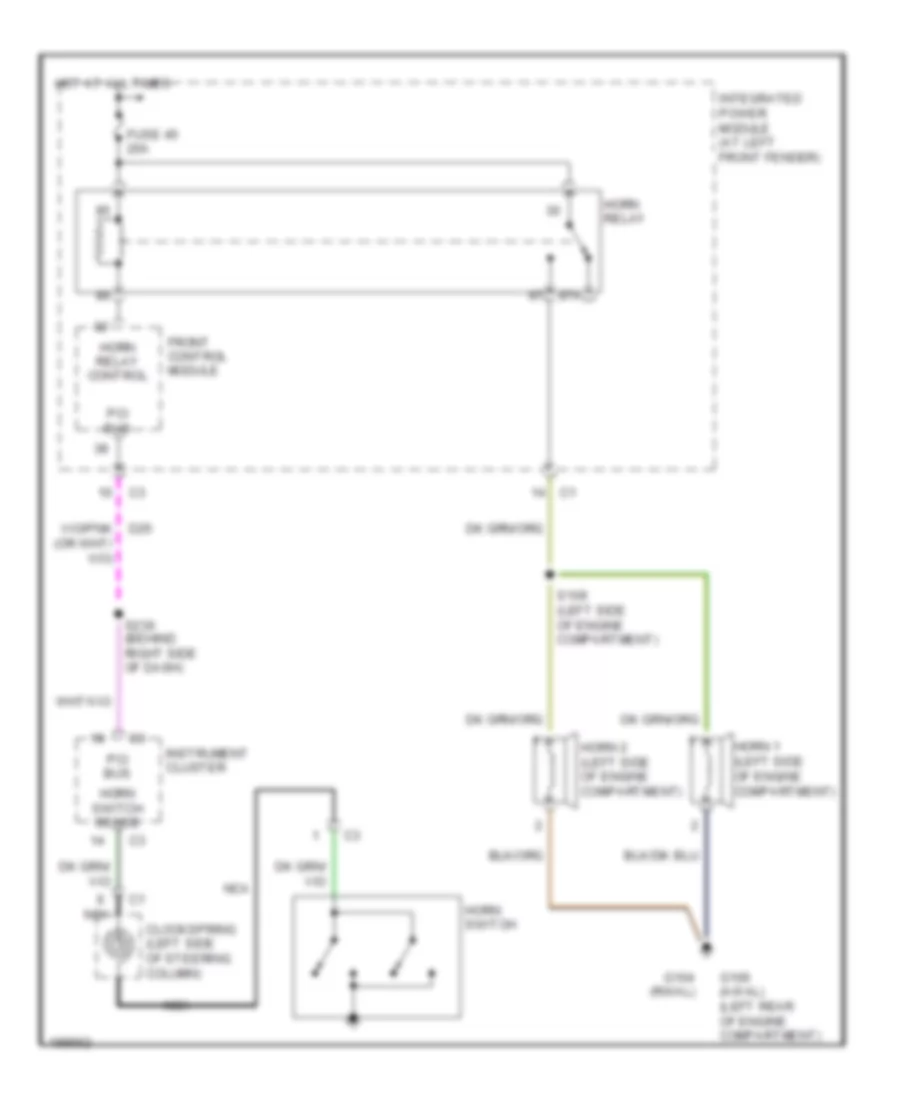 Horn Wiring Diagram for Dodge Pickup R2005 1500