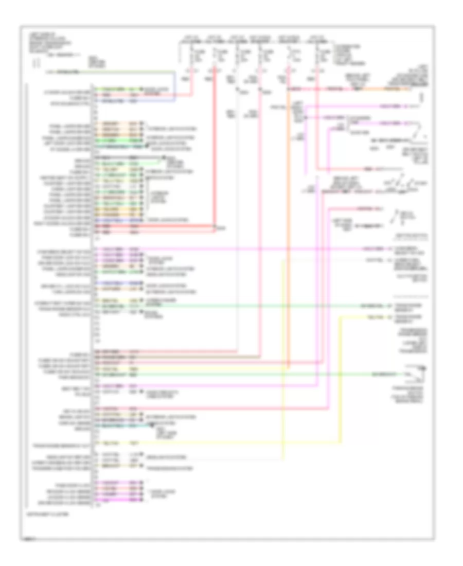 Instrument Cluster Wiring Diagram for Dodge Pickup R2005 1500