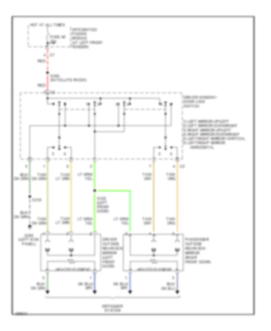 Power Mirrors Wiring Diagram for Dodge Pickup R1500 2005