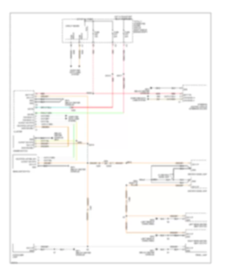 Instrument Illumination Wiring Diagram for Dodge Durango SXT 2012