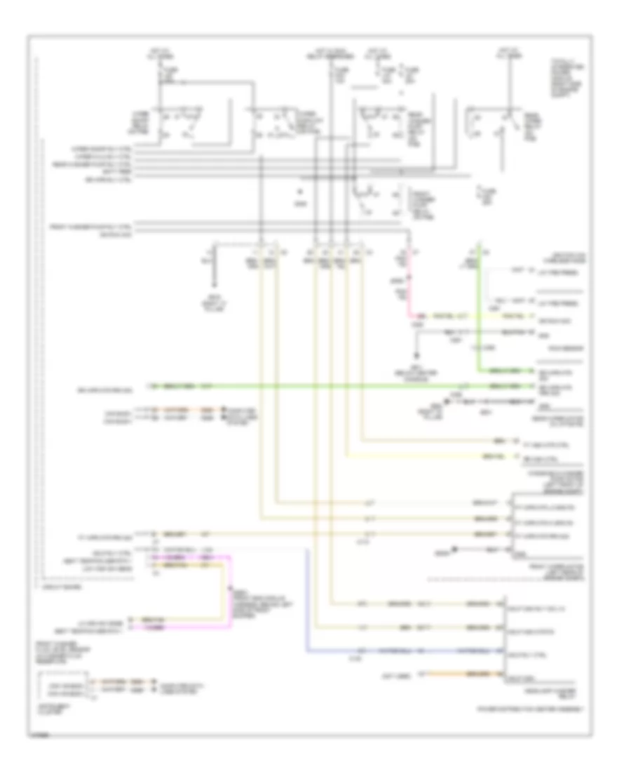 Электросхема стеклоочистителя, дворников и омывателя для Dodge Durango SXT 2012