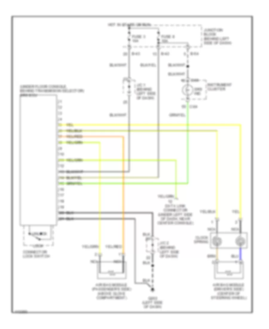 Supplemental Restraint Wiring Diagram for Dodge Avenger ES 1999