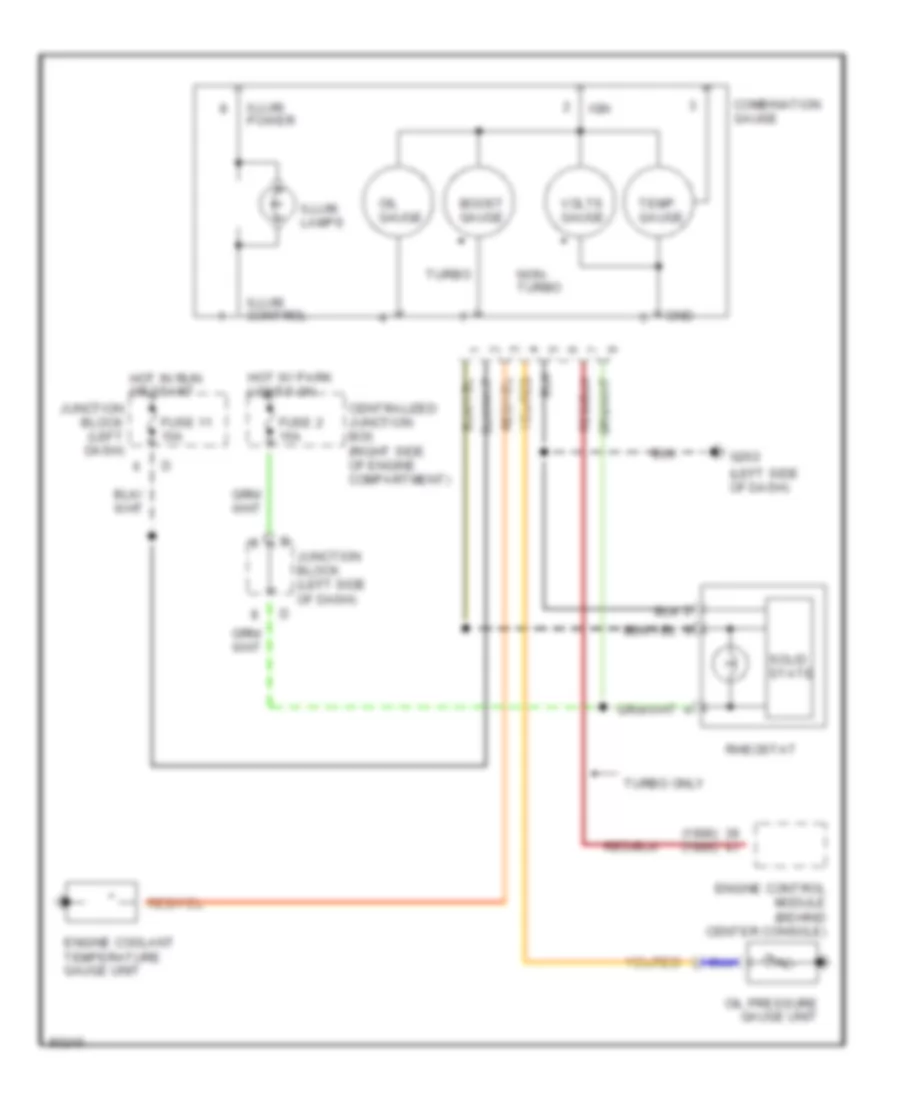 Auxiliary Gauges Wiring Diagram for Dodge Stealth 1995