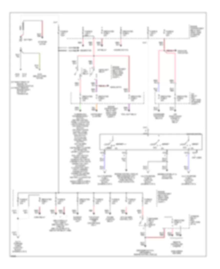 Power Distribution Wiring Diagram 1 of 2 for Dodge Stealth 1995