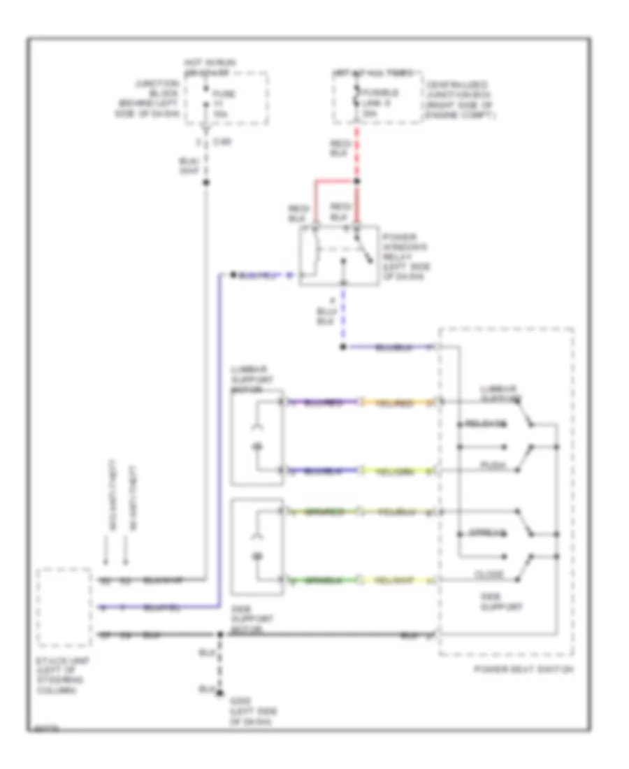 Power Lumbar Seat Wiring Diagram for Dodge Stealth 1995