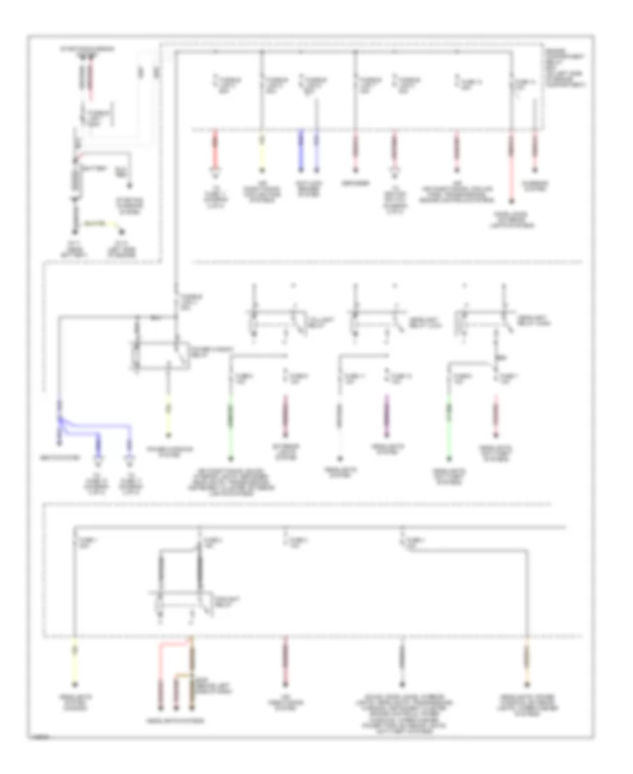 Power Distribution Wiring Diagram 1 of 2 for Dodge Stratus ES 2001