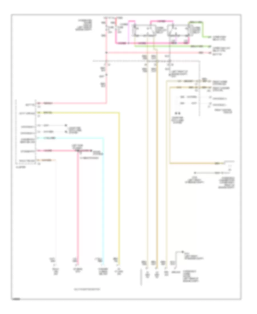 Электросхема стеклоочистителя, дворников и омывателя для Dodge Dakota 2010