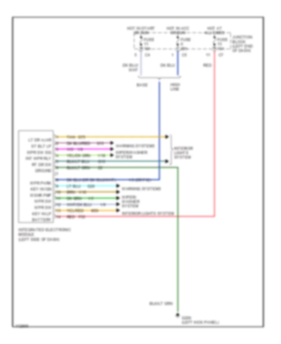 Integrated Central Electronics Module Wiring Diagram for Dodge Cab  Chassis R2500 1999