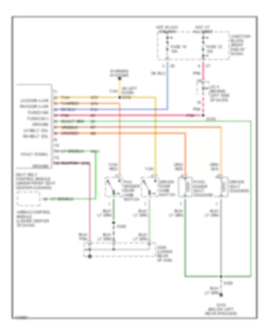 Passive Restraint Wiring Diagram for Dodge Cab  Chassis R1999 2500