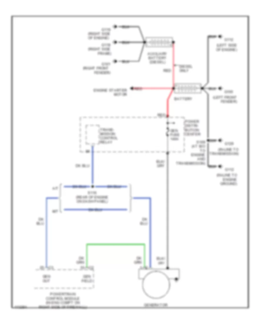 Charging Wiring Diagram for Dodge Cab  Chassis R1999 2500