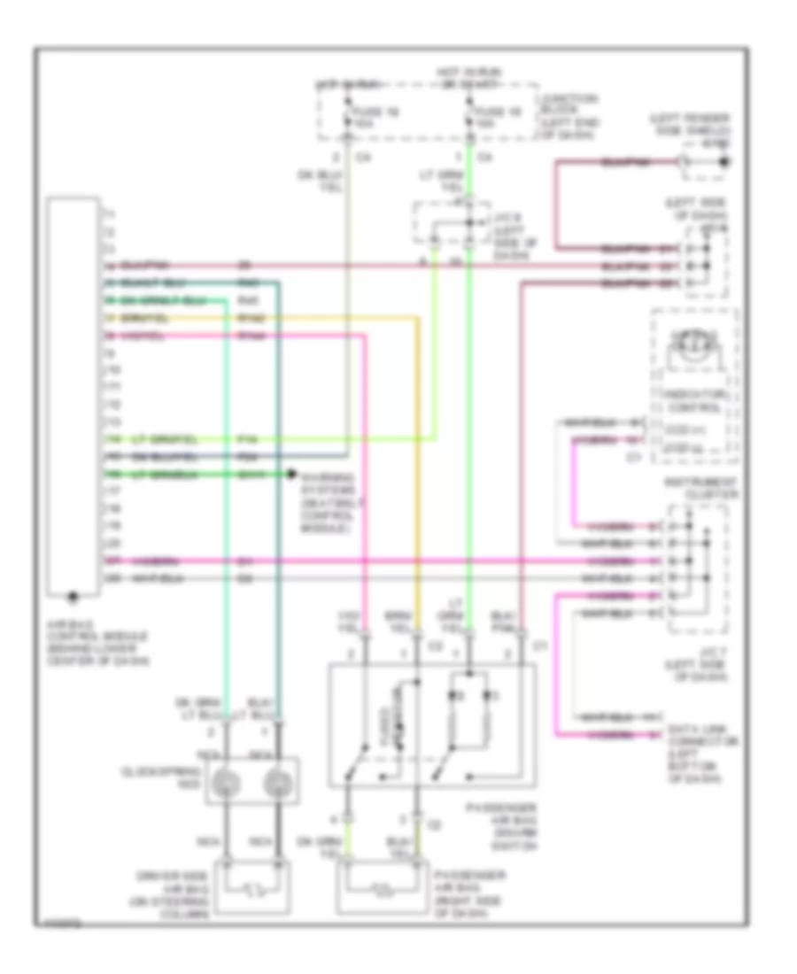 Supplemental Restraint Wiring Diagram for Dodge Cab  Chassis R1999 2500