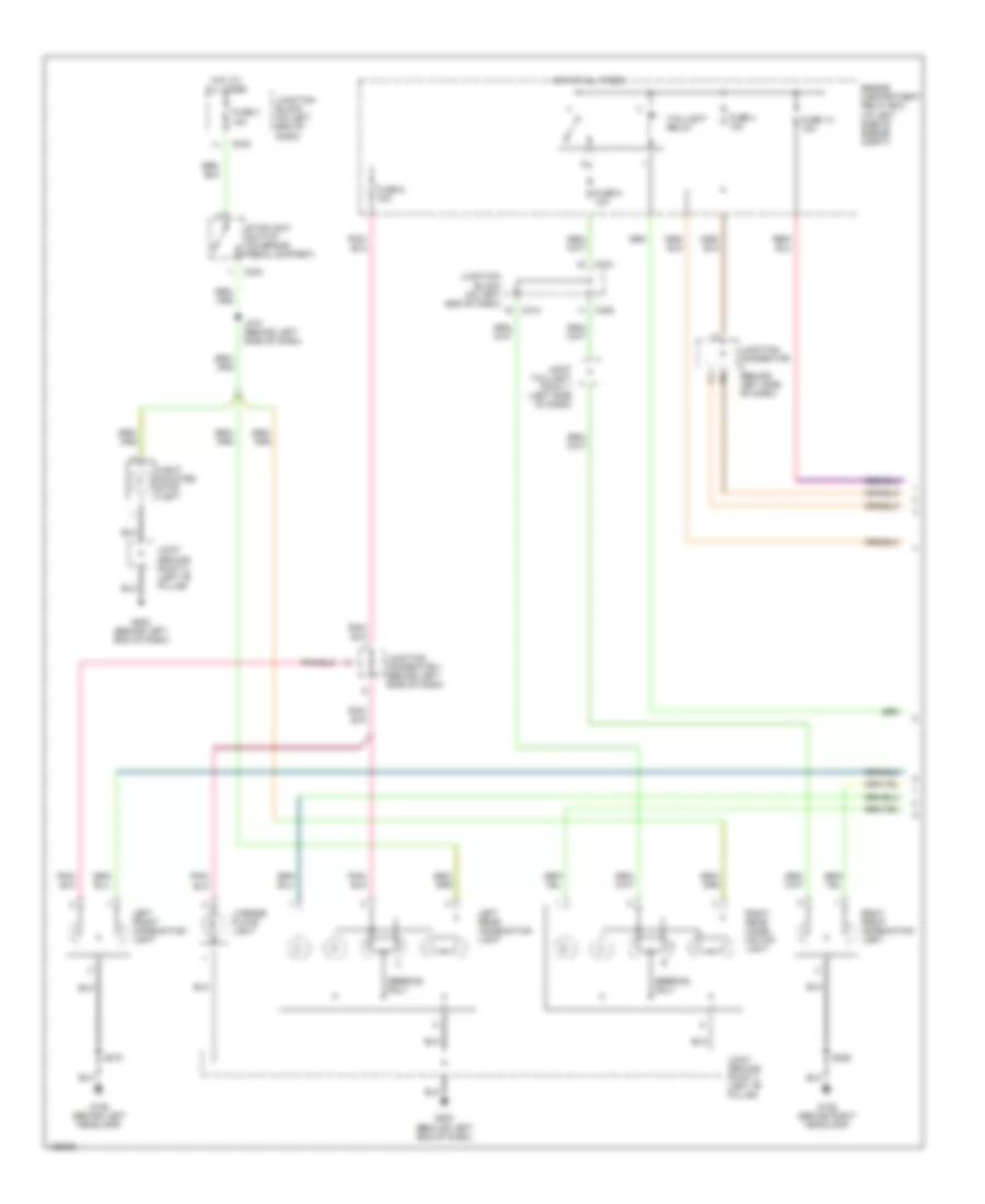 Exterior Lamps Wiring Diagram (1 of 2) for Dodge Stratus RT 2001
