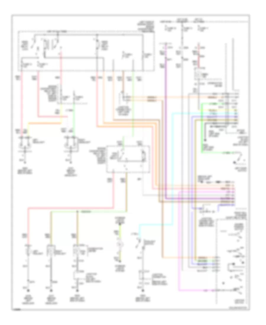Headlight Wiring Diagram, without DRL for Dodge Stratus RT 2001