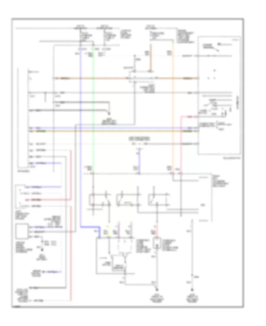 Электросхема стеклоочистителя, дворников и омывателя для Dodge Stratus R/T 2001