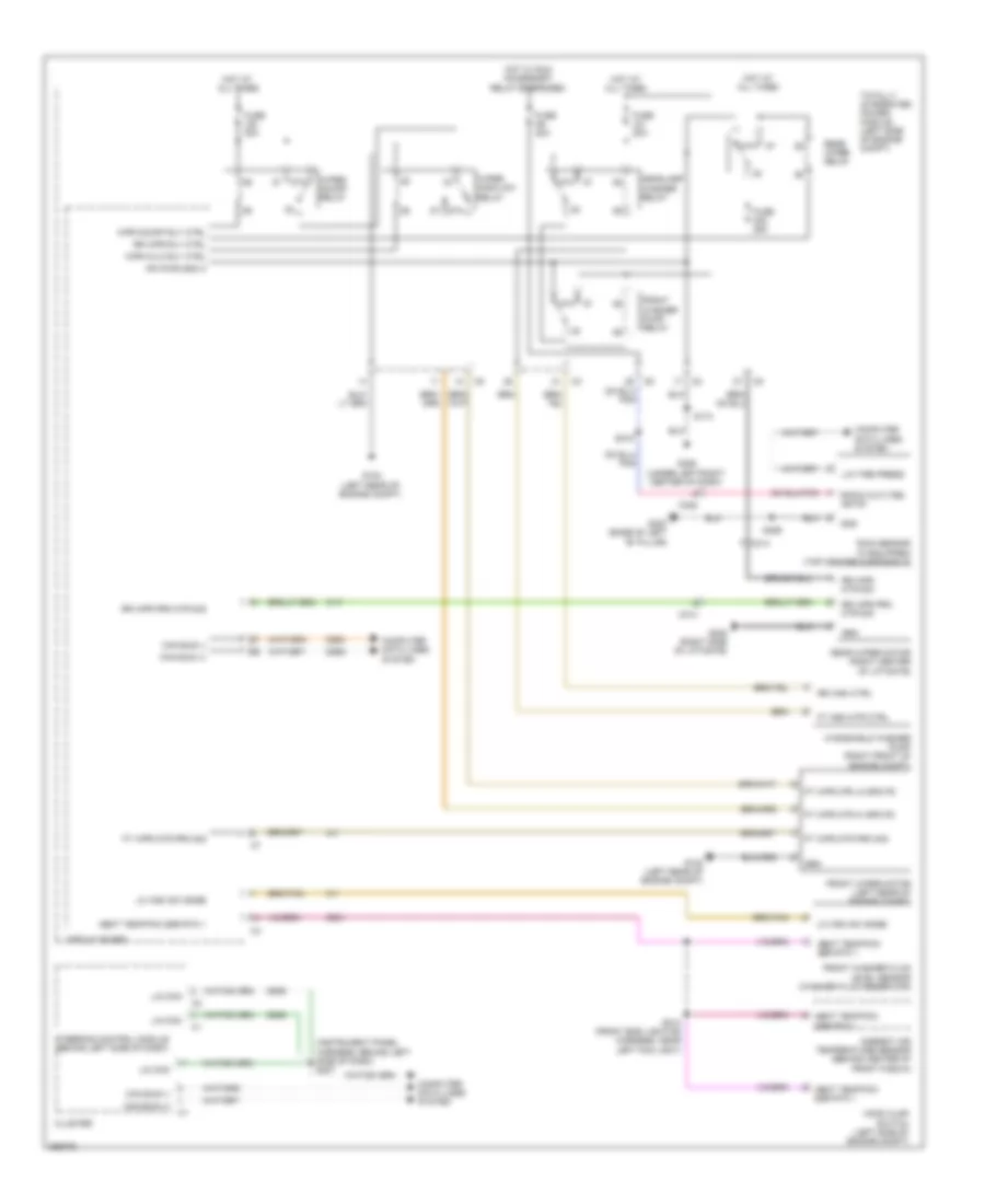Электросхема стеклоочистителя, дворников и омывателя для Dodge Grand Caravan R/T 2012