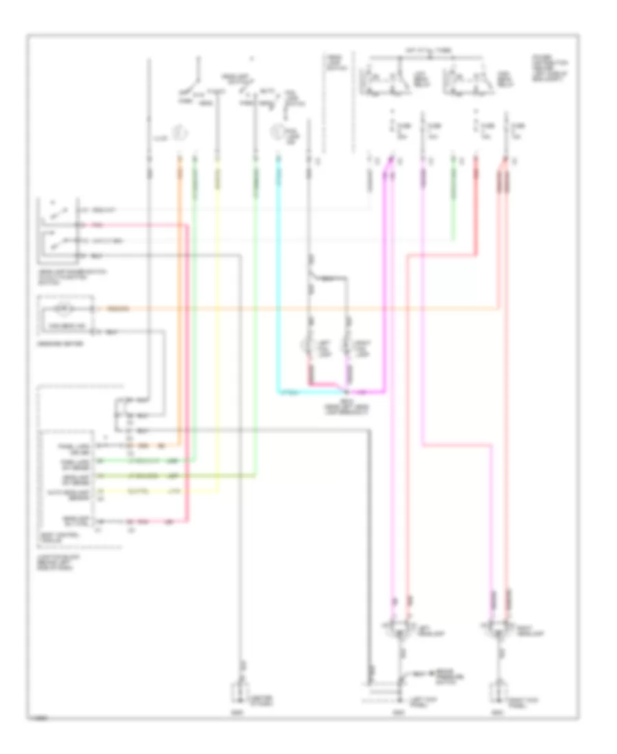 Headlight Wiring Diagram, without DRL for Dodge Caravan 1999