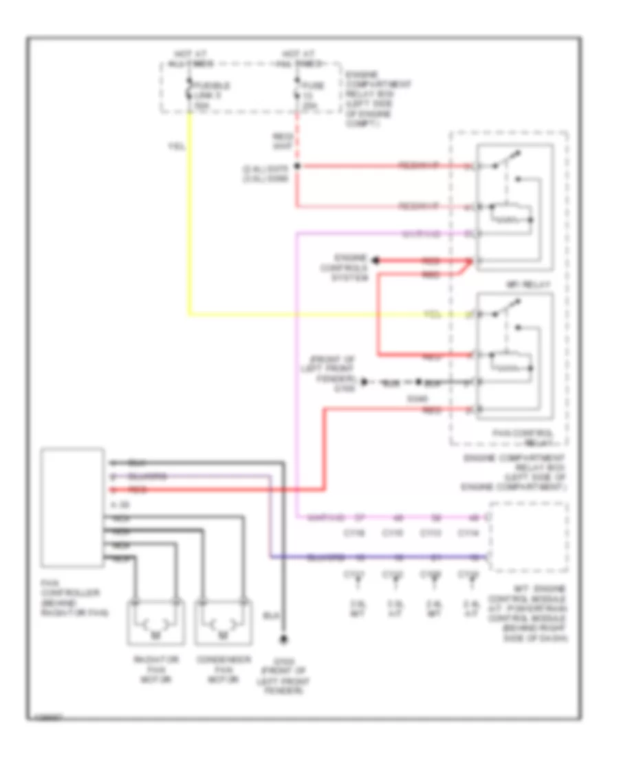Cooling Fan Wiring Diagram for Dodge Stratus SE 2001