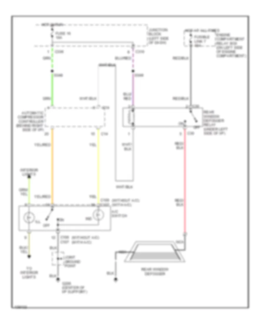 Defogger Wiring Diagram for Dodge Stratus SE 2001