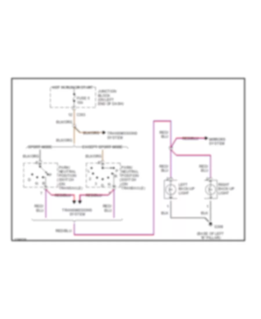 Back up Lamps Wiring Diagram A T for Dodge Stratus SE 2001