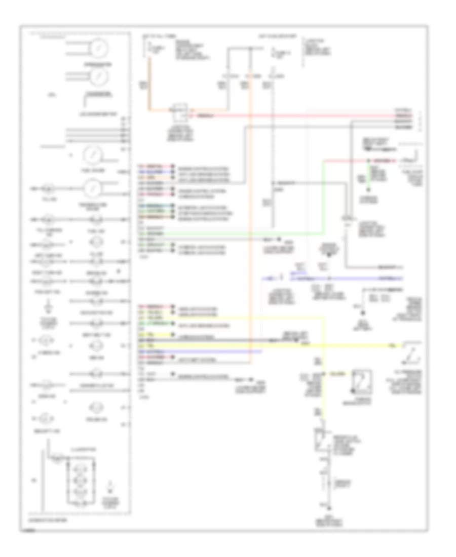 Instrument Cluster Wiring Diagram 1 of 2 for Dodge Stratus SE 2001