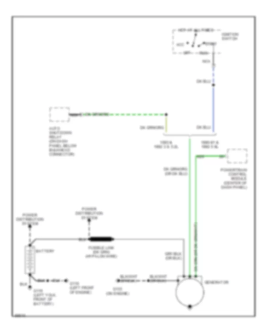 Charging Wiring Diagram for Dodge Ram Van B350 1993