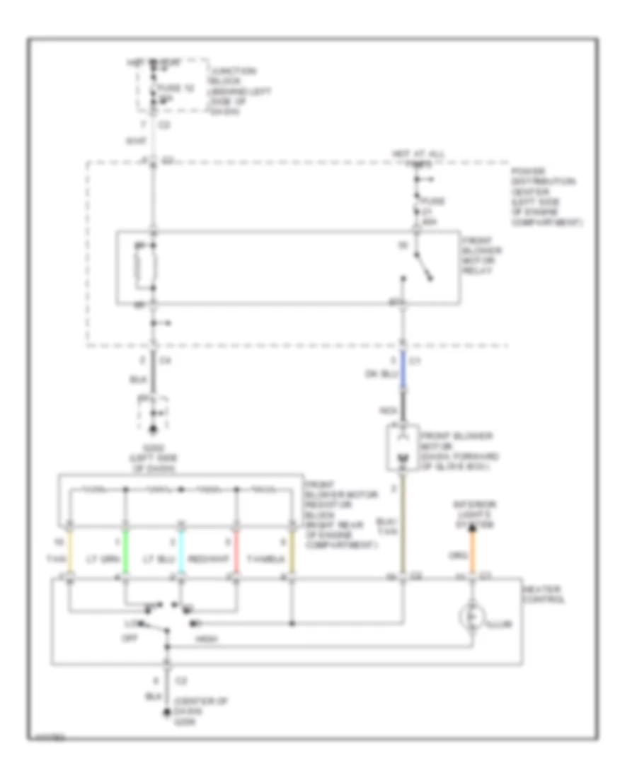 Heater Wiring Diagram for Dodge Caravan SE 1999