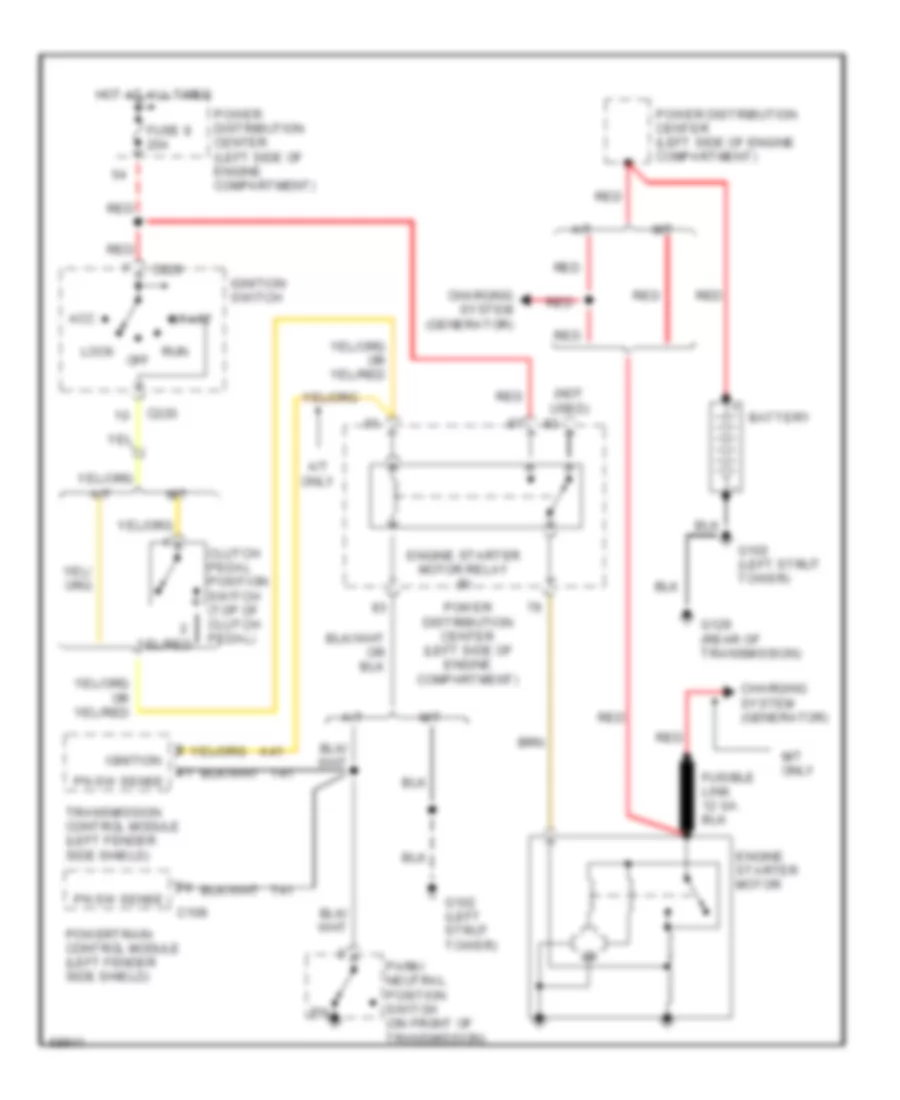 Starting Wiring Diagram for Dodge Stratus ES 1995