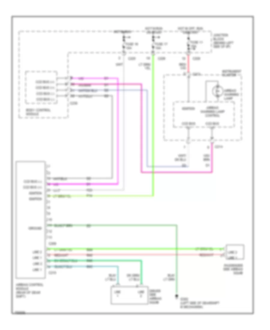 Supplemental Restraint Wiring Diagram for Dodge Stratus ES 1995