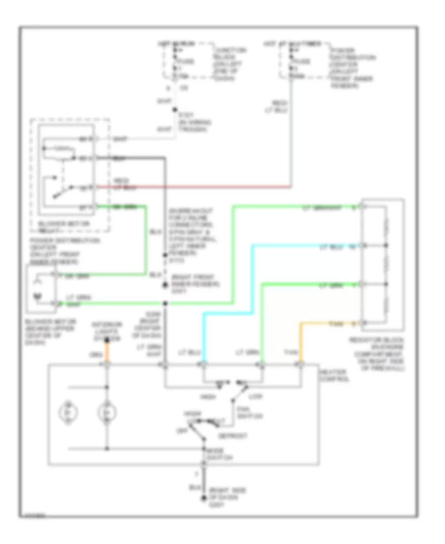 Heater Wiring Diagram for Dodge Durango 1999