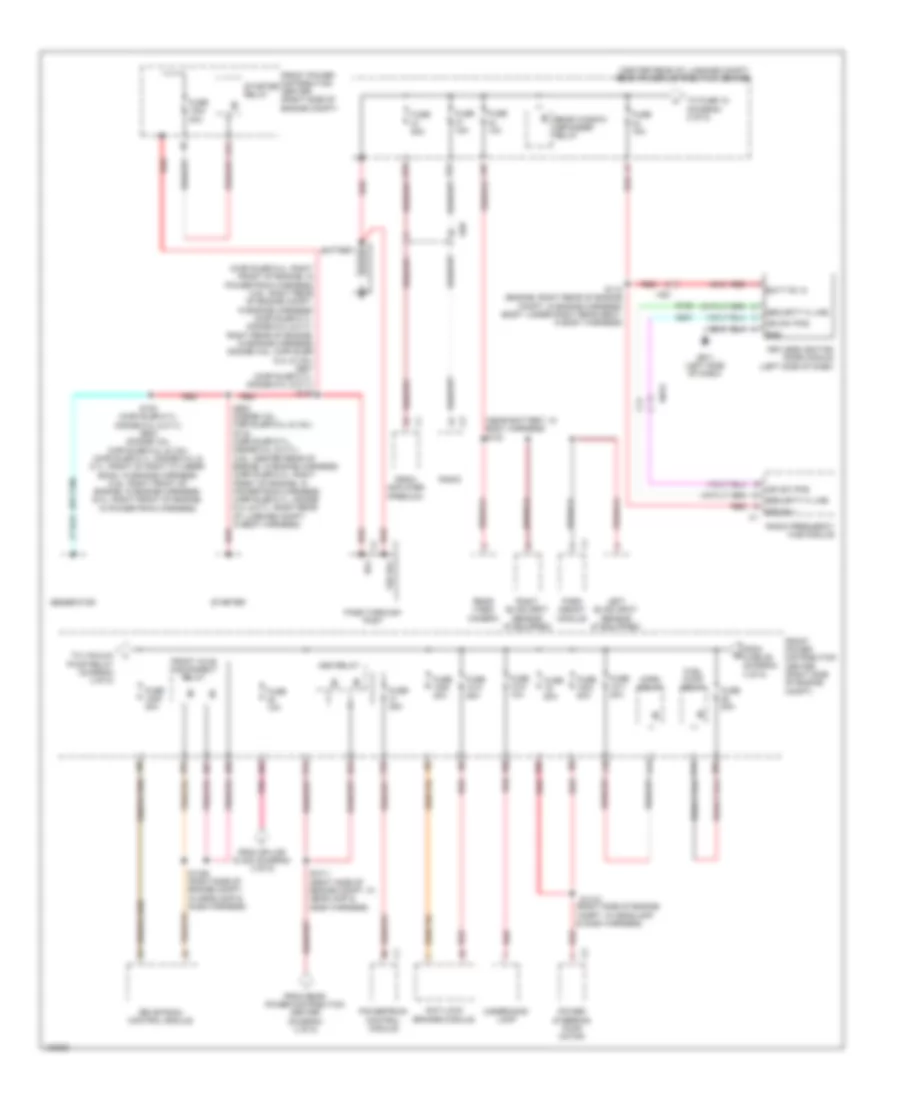 Power Distribution Wiring Diagram 1 of 5 for Dodge Charger SE 2014