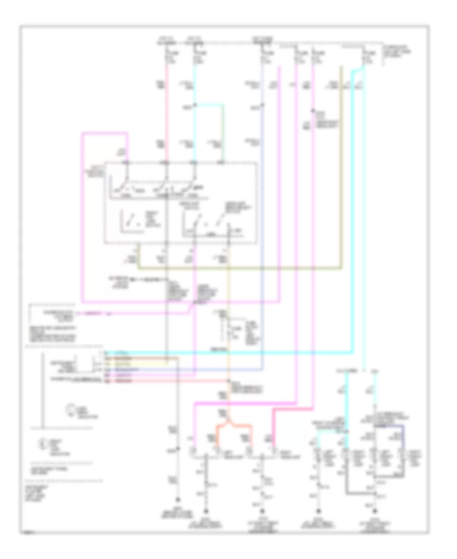 Headlights Wiring Diagram, without DRL for Dodge SRT-4 2005