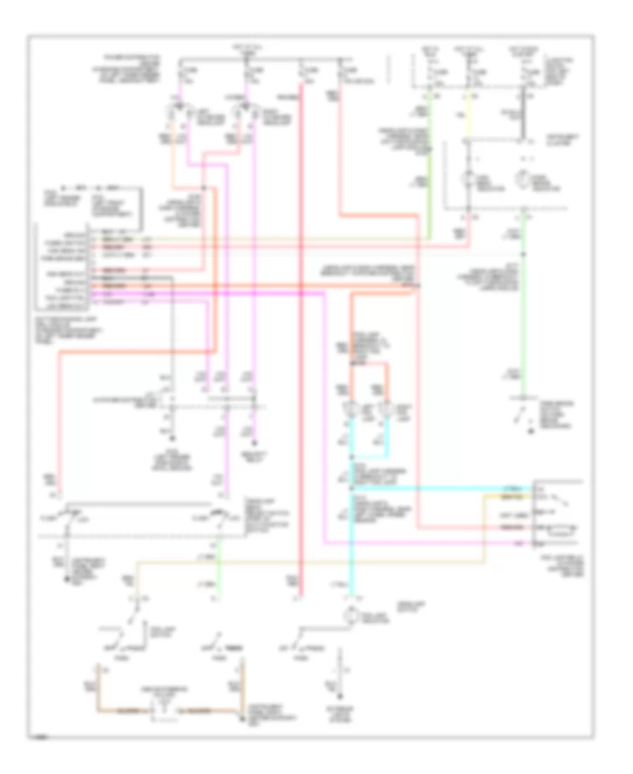 Headlight Wiring Diagram with DRL  without Quad Headlights for Dodge Cab  Chassis R2002 2500