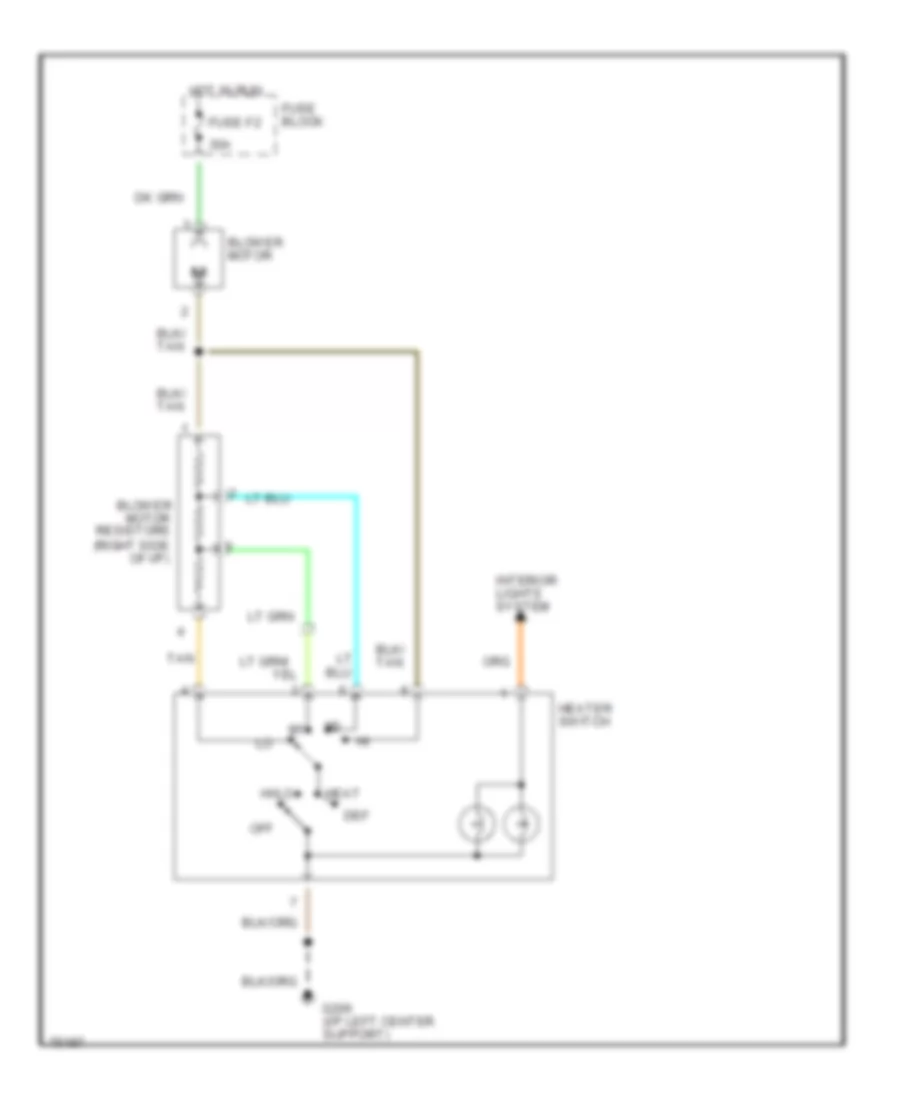Heater Wiring Diagram for Dodge Cab  Chassis R1996 2500