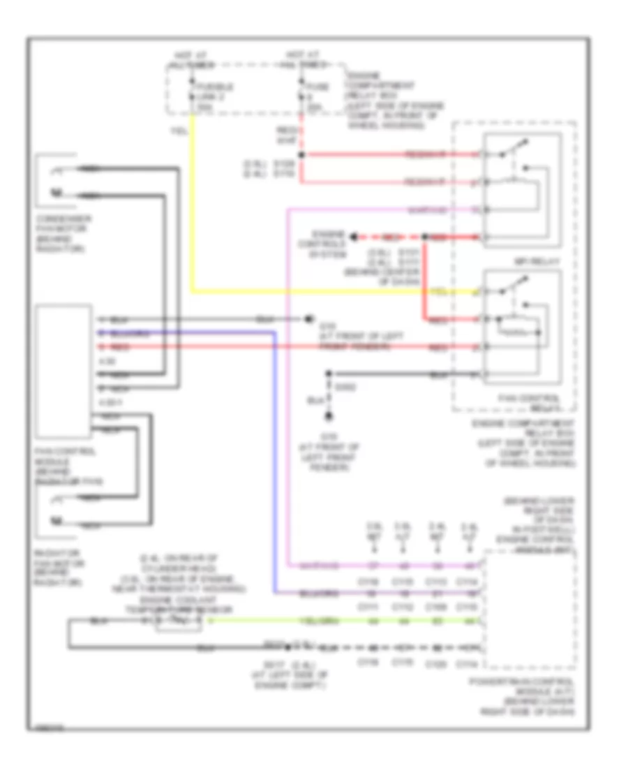Cooling Fan Wiring Diagram for Dodge Stratus RT 2005
