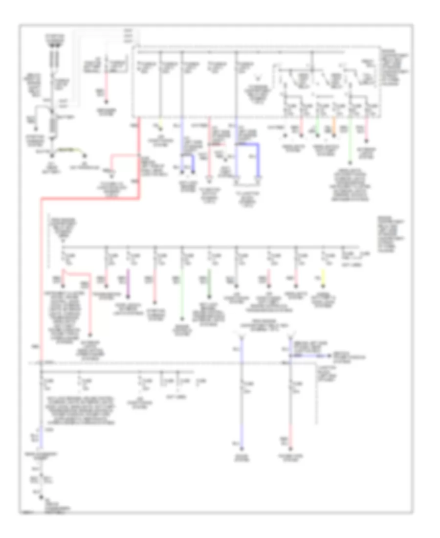 Power Distribution Wiring Diagram 1 of 2 for Dodge Stratus R T 2005