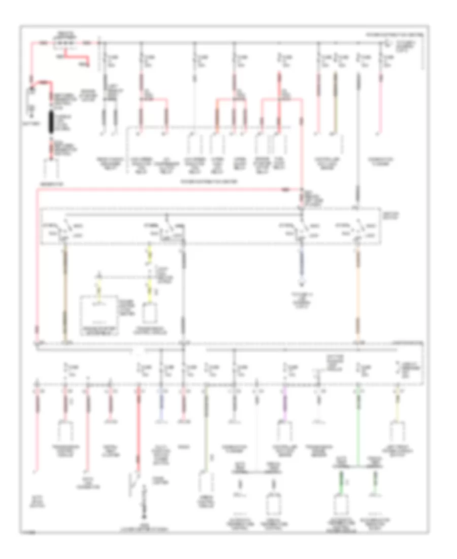 Power Distribution Wiring Diagram 1 of 3 for Dodge Intrepid ES 1999