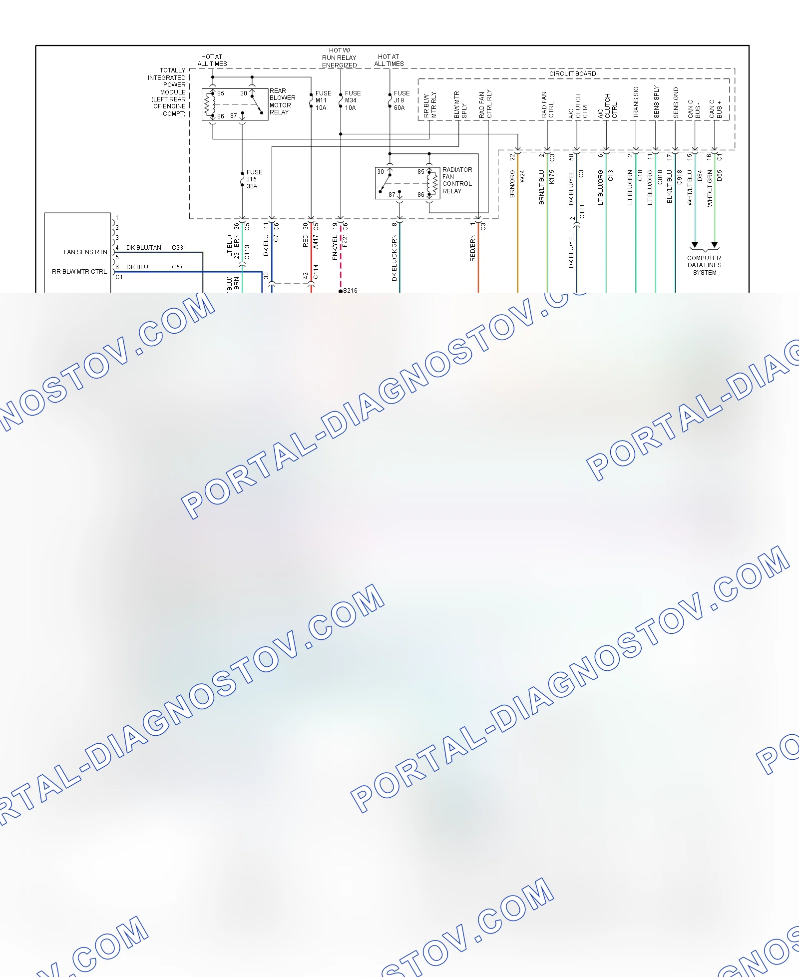 Automatic A C Wiring Diagram 1 of 2 for Dodge Journey R T 2010