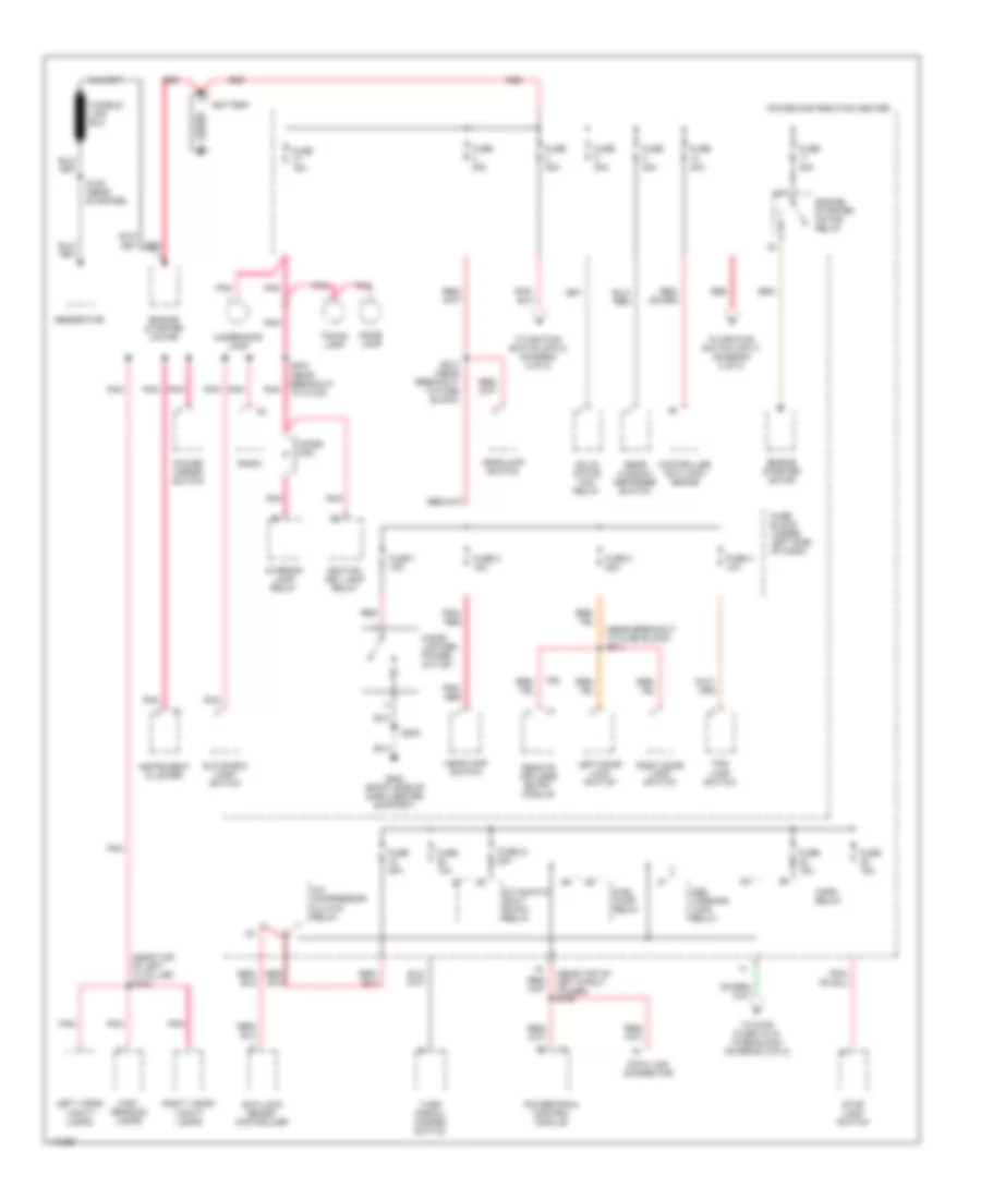 Power Distribution Wiring Diagram 1 of 2 for Dodge Neon 1999