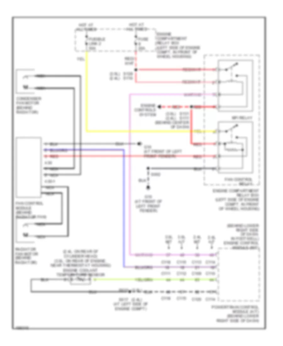 Cooling Fan Wiring Diagram for Dodge Stratus SXT 2005