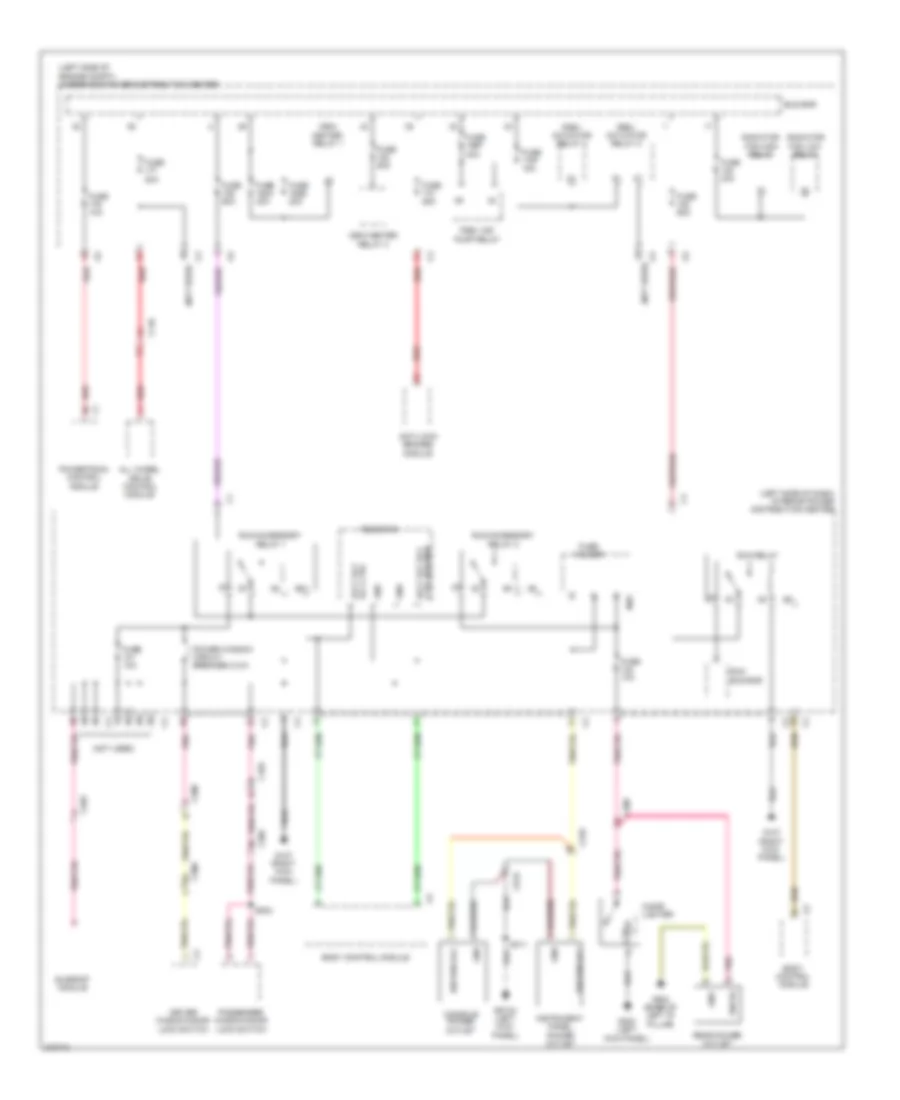 Power Distribution Wiring Diagram (2 of 4) for Dodge Journey RT 2012