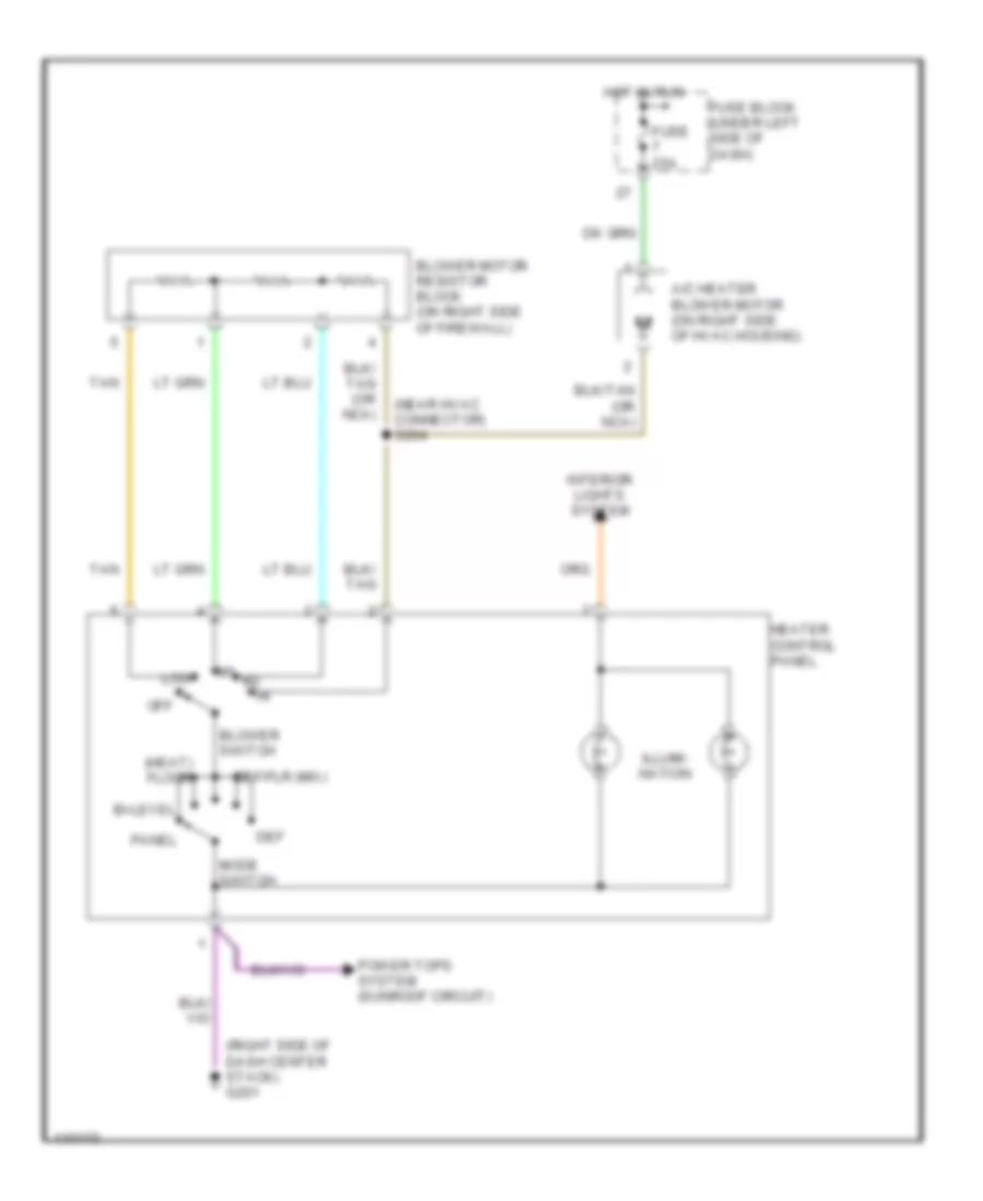 Heater Wiring Diagram for Dodge Neon R T 1999