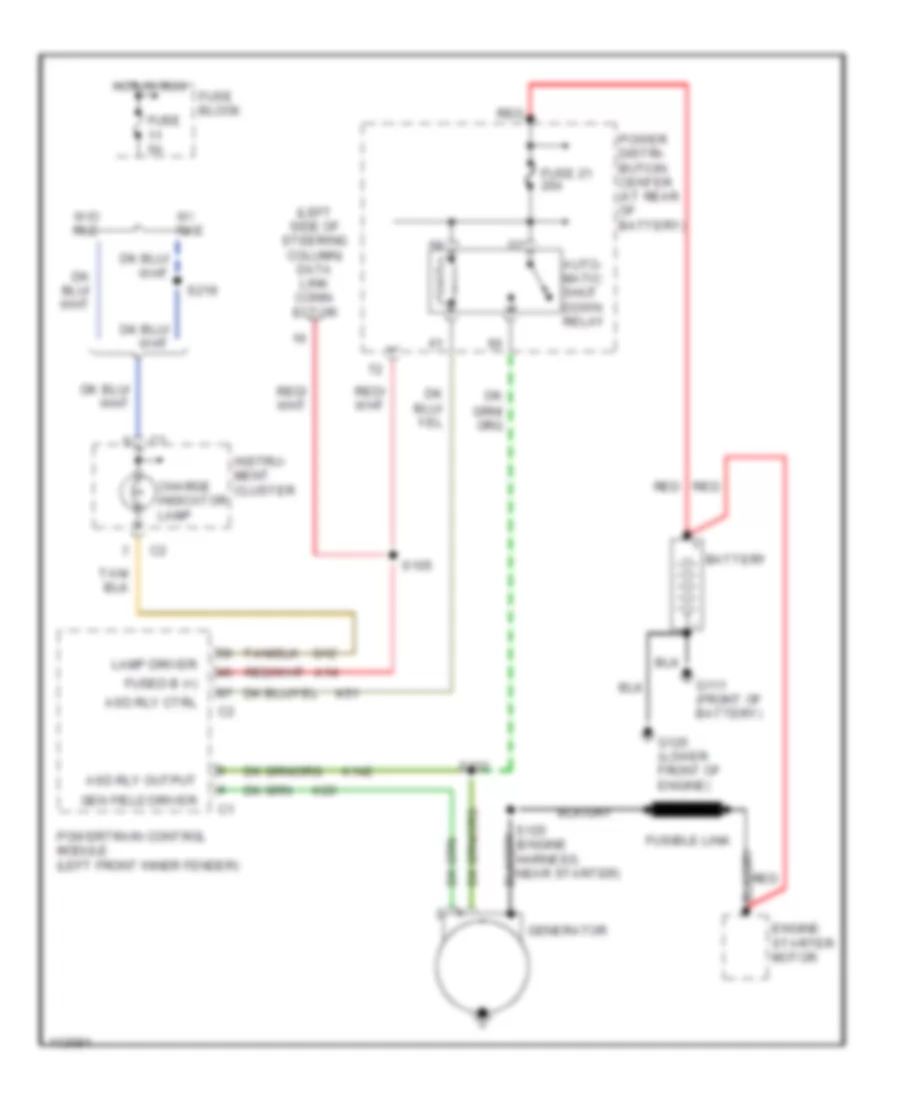 Charging Wiring Diagram for Dodge Neon R T 1999