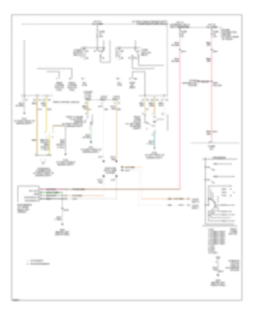 Электросхема передних стеклоочистителей дворников и омывателя лобового стекла для Dodge Magnum SE 2007
