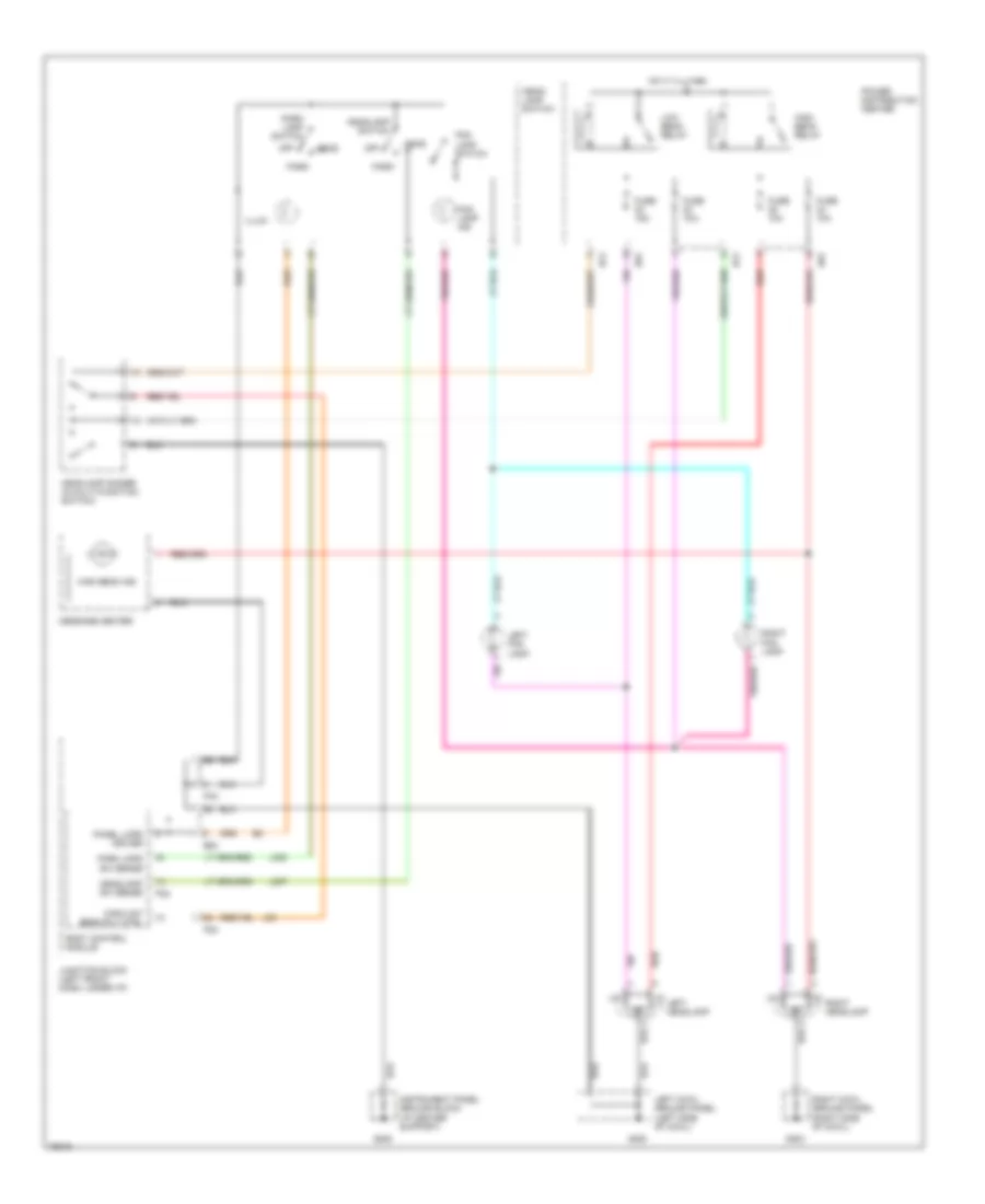 HeadlampsFog Lamps Wiring Diagram, without DRL for Dodge Caravan ES 1996