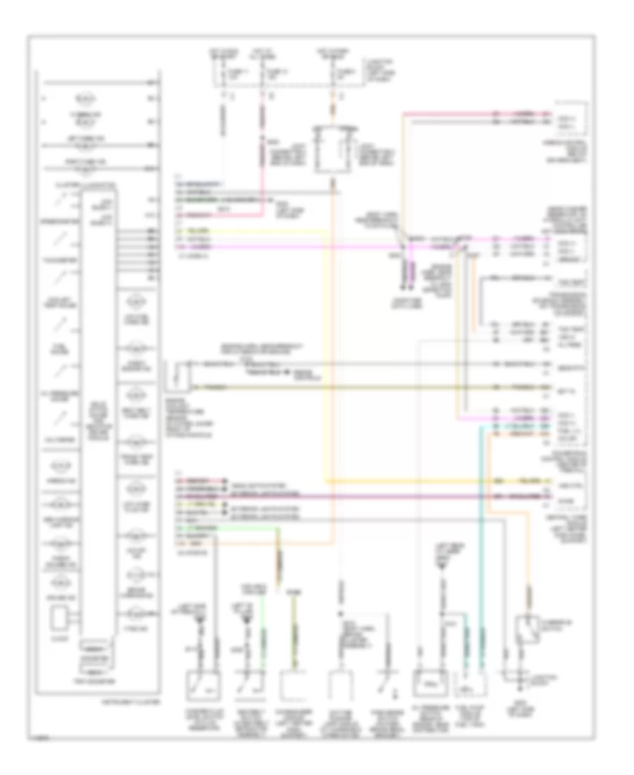 Instrument Cluster Wiring Diagram for Dodge Ram Van B1999 1500