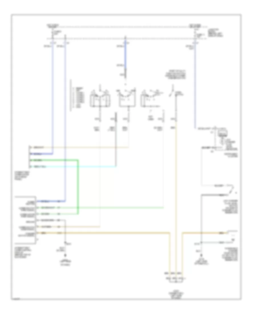 Электросхема стеклоочистителя, дворников и омывателя, Стандарт для Dodge Ram Van B1999 2500