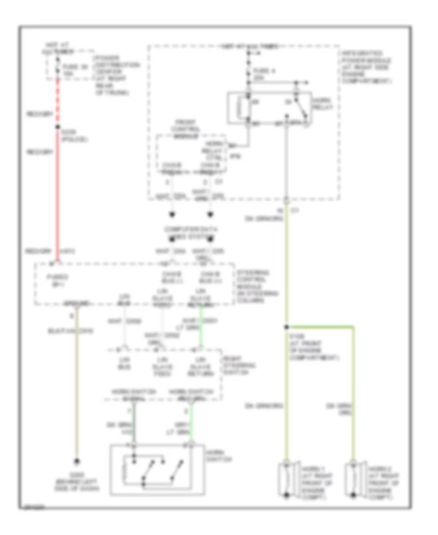 Horn Wiring Diagram Premium for Dodge Magnum SXT 2007