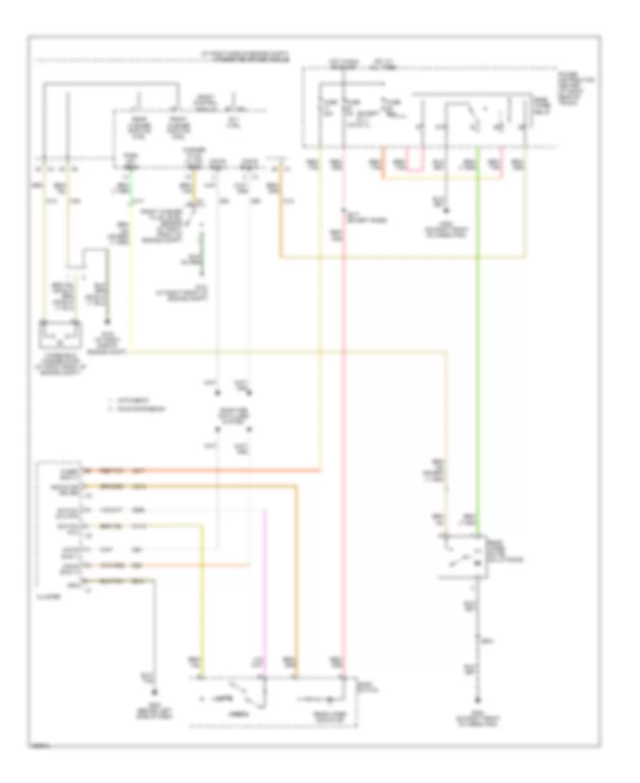 Электросхема заднего стеклоочистителя дворника и омывателя для Dodge Magnum SXT 2007
