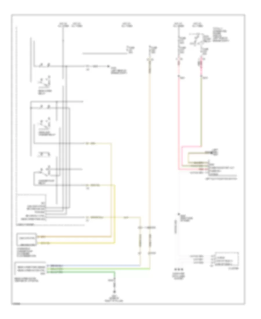 Электросхема заднего стеклоочистителя дворника и омывателя для Dodge Nitro Heat 2010